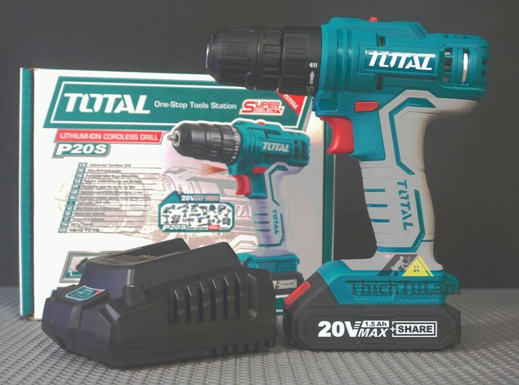 Total TDLI20011 Δραπανοκατσάβιδο Μπαταρίας 20V 1x1.5Ah - Image 3