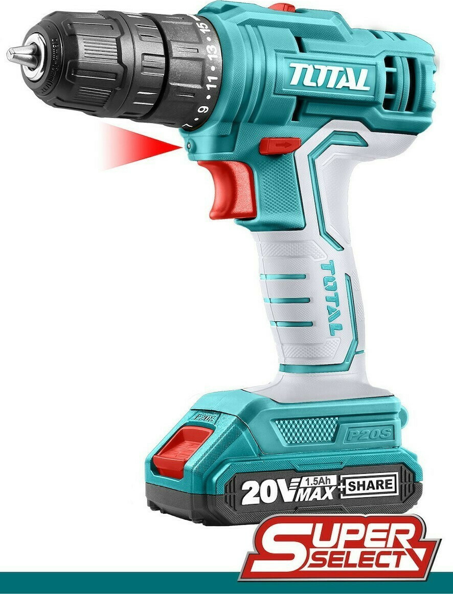 Total TDLI20011 Δραπανοκατσάβιδο Μπαταρίας 20V 1x1.5Ah - Image 2